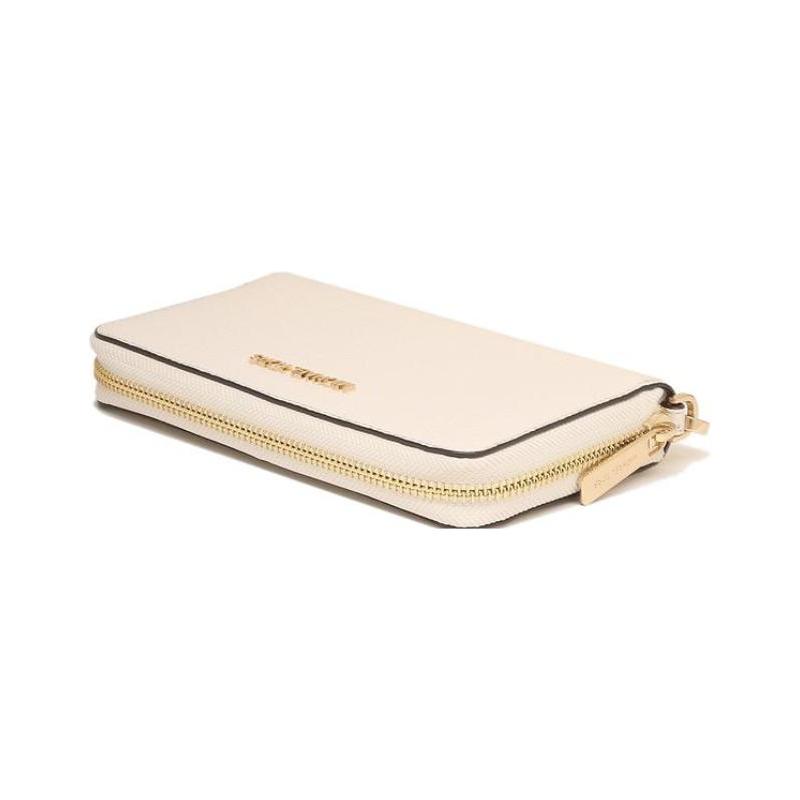Michael Kors Brand Logo Leather Wallet Women's Cream White