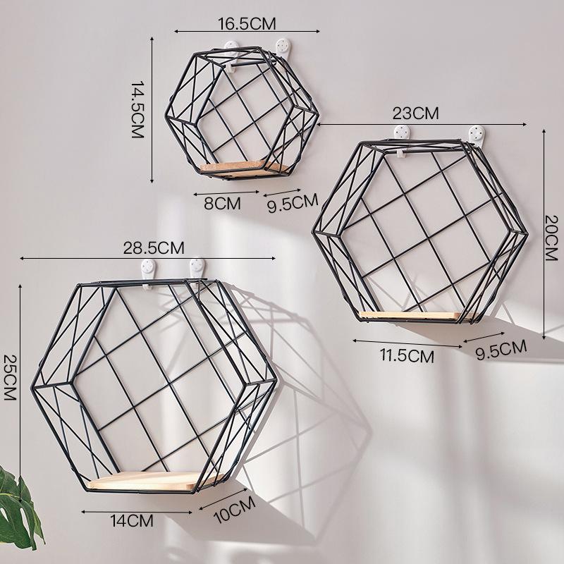 3PCS Iron Shelf Plant Stand Bookshelf Living Room Display Shelf Wall Organizer Storage Rack Display Cabinet Home Furniture
