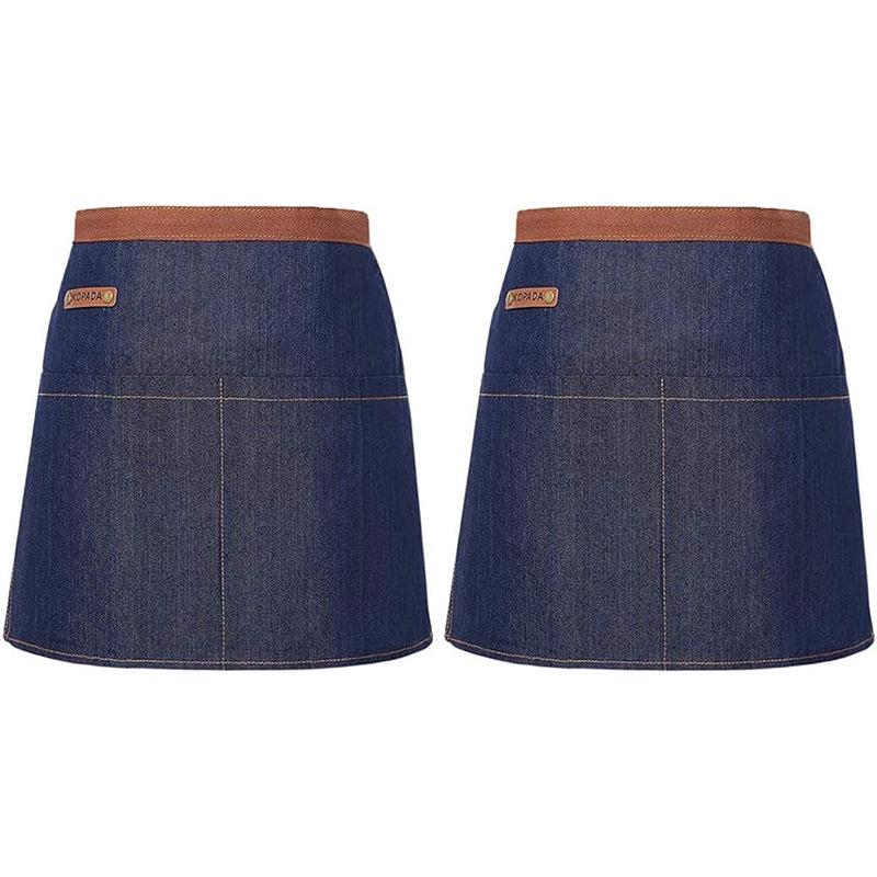 Custom Logo Denim Apron for Restaurants, Cafes, & Milk Tea Shops