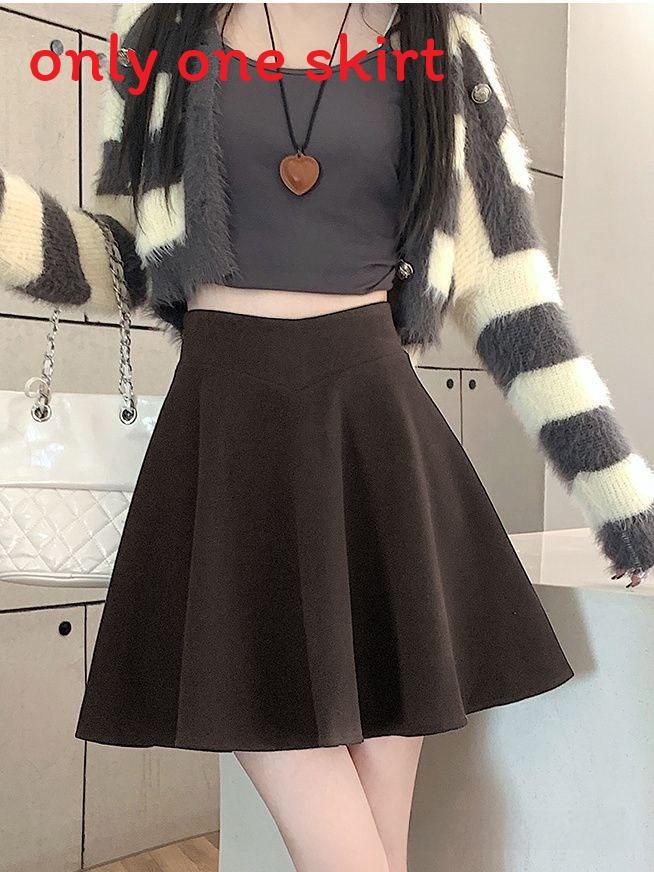 Private Dress Wool Blend Short Skirt With High Waist For Fall Winter Fashion