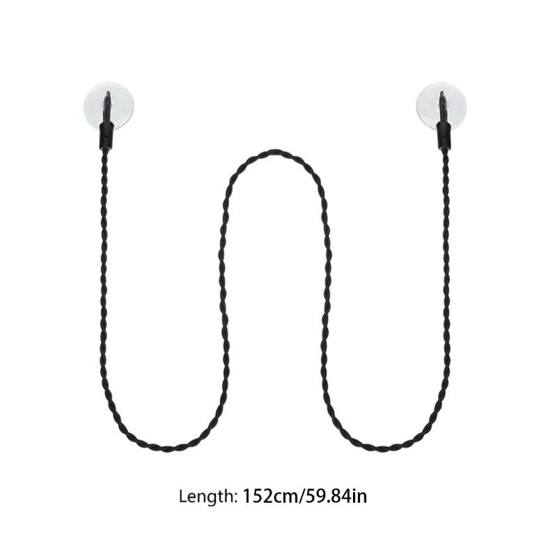 2pcs 2.8M Travel Clotheslines Business Outdoor Camping Drying Tools Non-Slip Clothes Line with Hooks Suction Cup Elastic