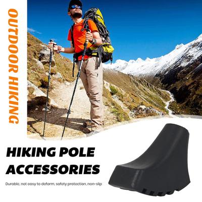 Trekking Pole Tip Protector Shock Resistant Non-slip Design Anti-puncture High Stability Slip-Resistant Trekking Pole Tip Cover Camping Supplies