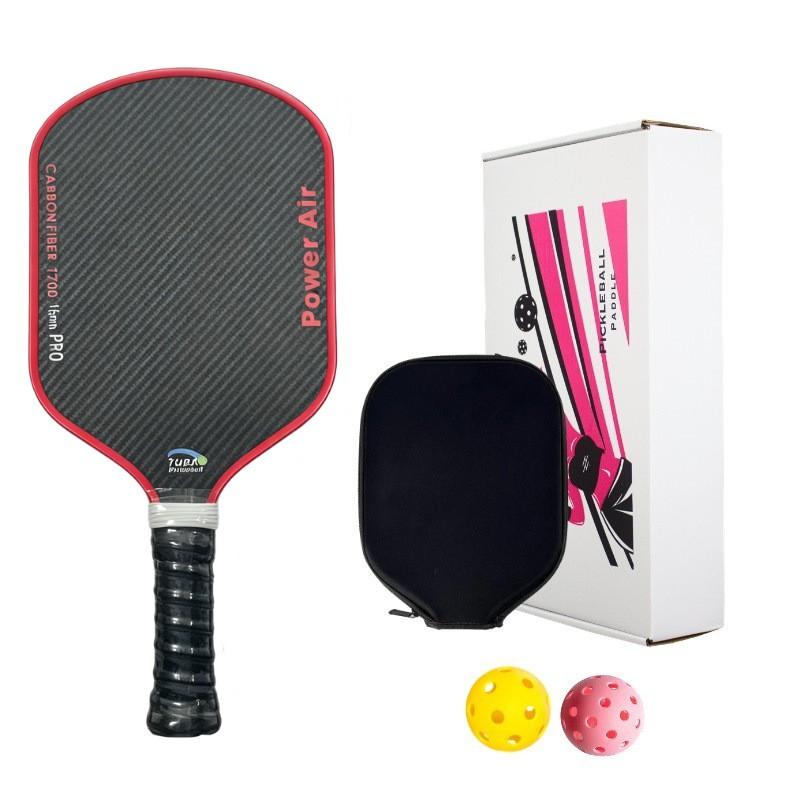 Professional Pickleball Paddle Carbon Fiber T700 Heat-Pressed One-Piece Construction Sandblasted Surface USAPA Approved