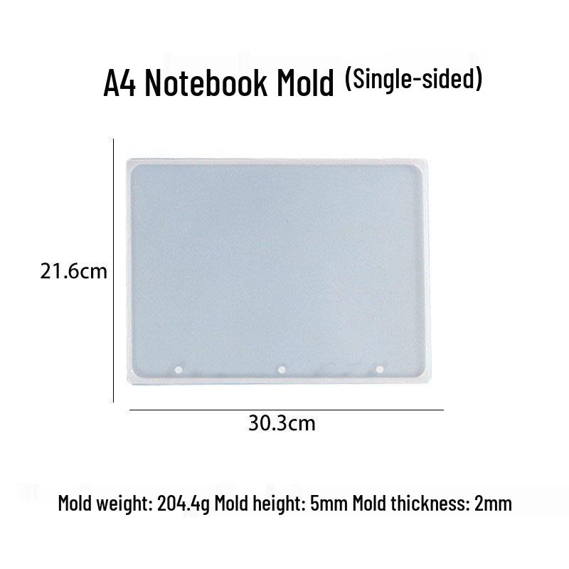 DIY Silicone Epoxy Resin Notebook Mold Set: A4, A5, A6, A7 High Mirror Finish.