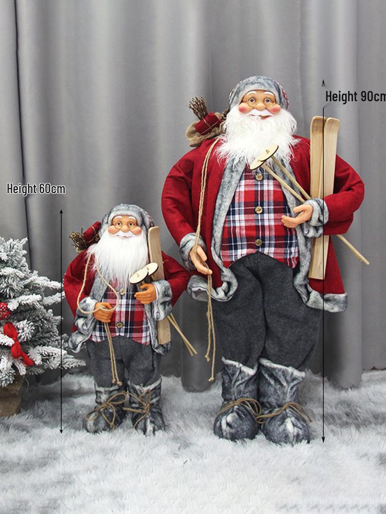 Santa Claus Figurine Christmas Decoration: Standing Old Man Doll