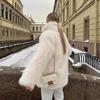 European & American Style Women's Faux Fur Lapel Coat - Autumn/Winter Fashion