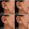 Gold-Plated Brass Hoop Earrings Fashion Set - European & American Design