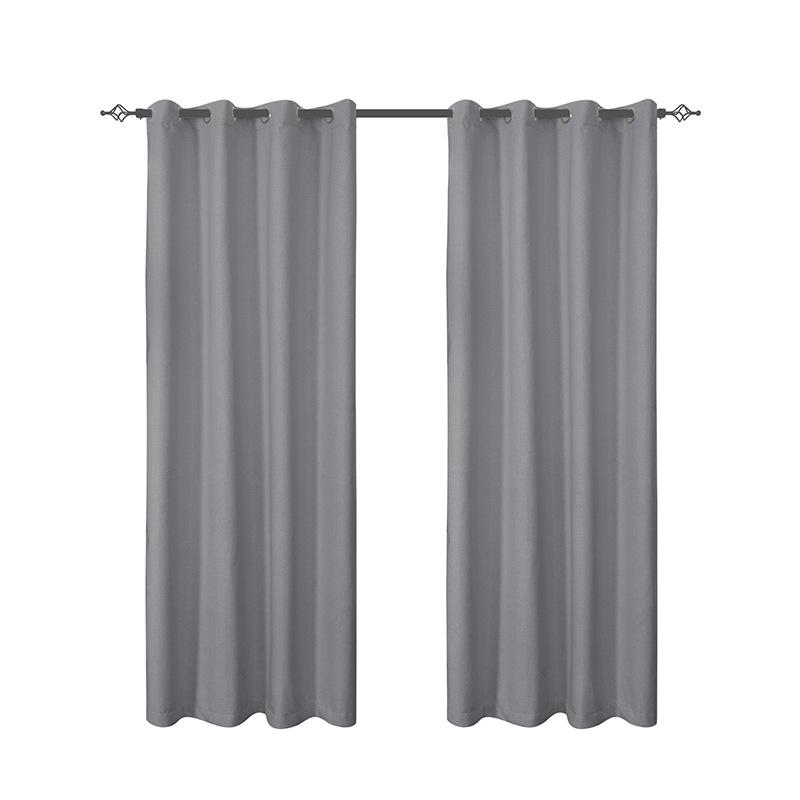 Linen Solid Color High Blackout Curtain Cloth Balcony Curtain Double Composite Full Blackout Finished Curtain