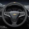 Genuine Leather Chevrolet Steering Wheel Cover for Cruze, Lanos, Sail, Malibu XL, Cavalier, Orlando, Equinox