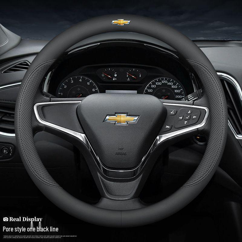 Genuine Leather Chevrolet Steering Wheel Cover for Cruze, Lanos, Sail, Malibu XL, Cavalier, Orlando, Equinox