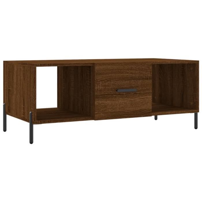 VidaXL Table basse chêne marron 102x50x40 cm bois d'ingénierie 829315