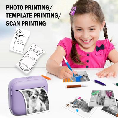 Mini Impresora Térmica Portátil Fabricante de Pegatinas sin Tinta Impresora Compacta de Bolsillo para Notas Etiquetas Diario Bricolaje