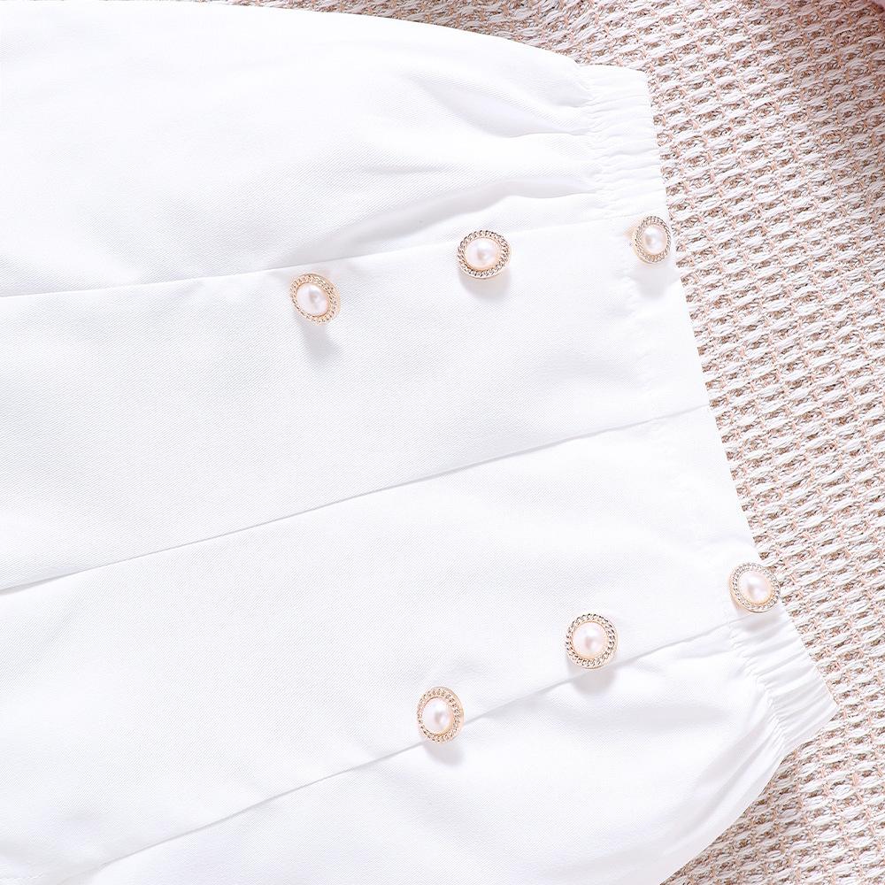 8-12Y Children's Casual Suit Girls Spring and Summer Girl Trousers Set New Bubble T-shirt + Shorts Set 2pcs