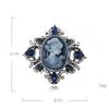 Antiker rechteckiger Strass-Broschen-Pin für Damen Mädchen Vintage Barock Kristall Muschel Perle Viktorianischer Stil Broschen Revers-Pins Hochzeits Schmuck Geschenk