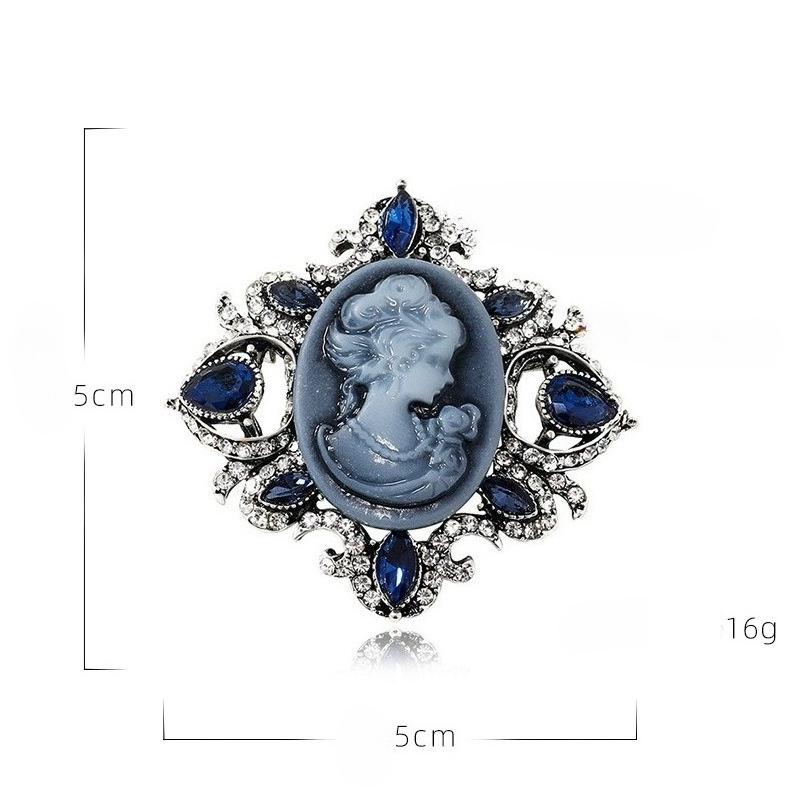 Antiker rechteckiger Strass-Broschen-Pin für Damen Mädchen Vintage Barock Kristall Muschel Perle Viktorianischer Stil Broschen Revers-Pins Hochzeits Schmuck Geschenk