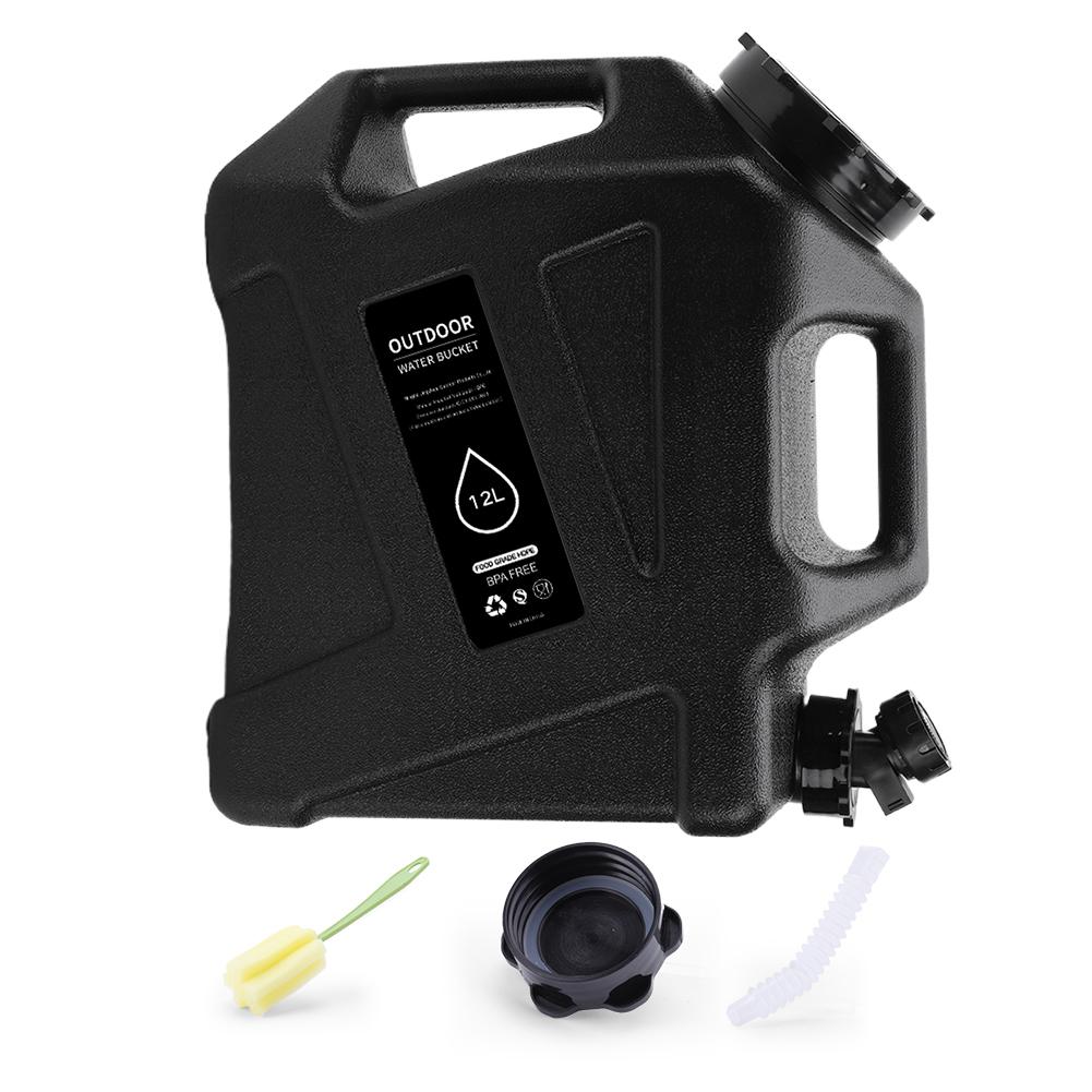 12L Camping Water Container Large Capacity Water Storage Jug Portable Emergency Water Can for Vehicle Car Outdoor Camping