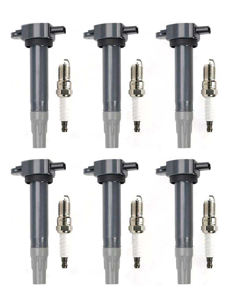 6pcs Ignition Coil & Spark Plugs UF502 For Dodge Chrysler 3.5L 4.0L