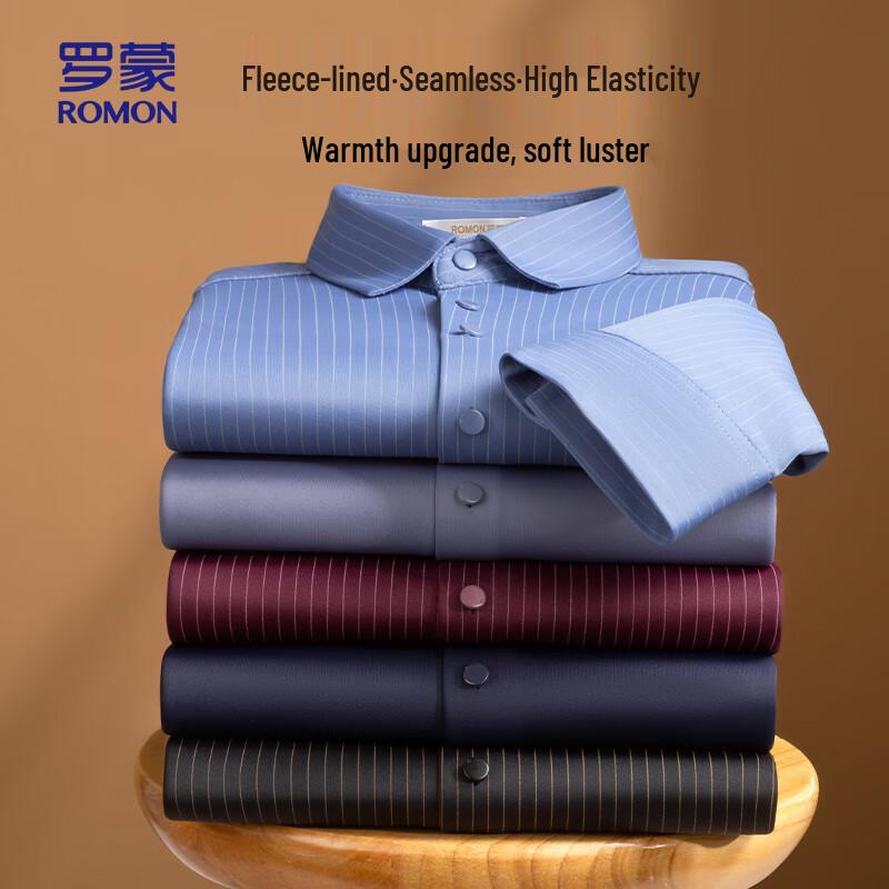 ROMON Men s Fleece-Lined Long-Sleeve Shirt M