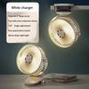 Clip-on Fan 5 Speed Quiet Rechargeable Desktop Portable Air Circulator Wireless Fan With LED Light For Camping