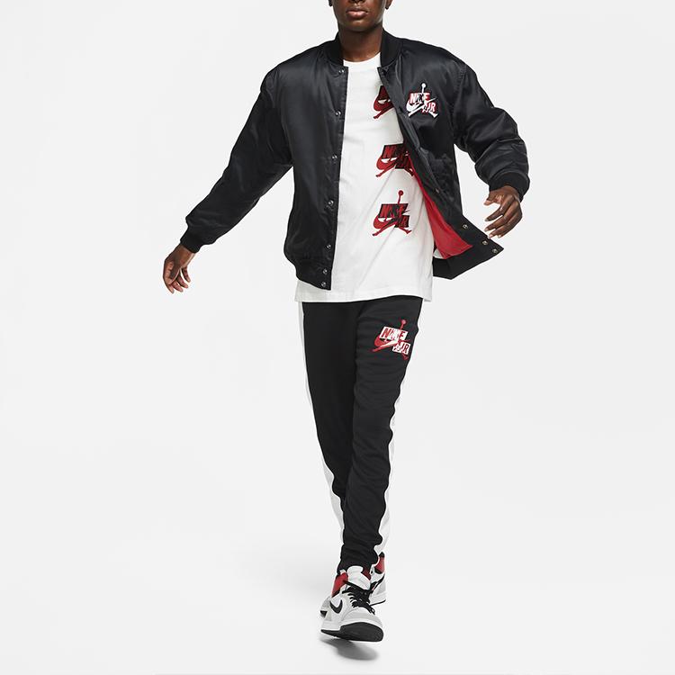 Jordan Jumpman Classics Solid Single-Breasted Long Sleeve Cotton Jacket Men Jackets Black CT3462-010