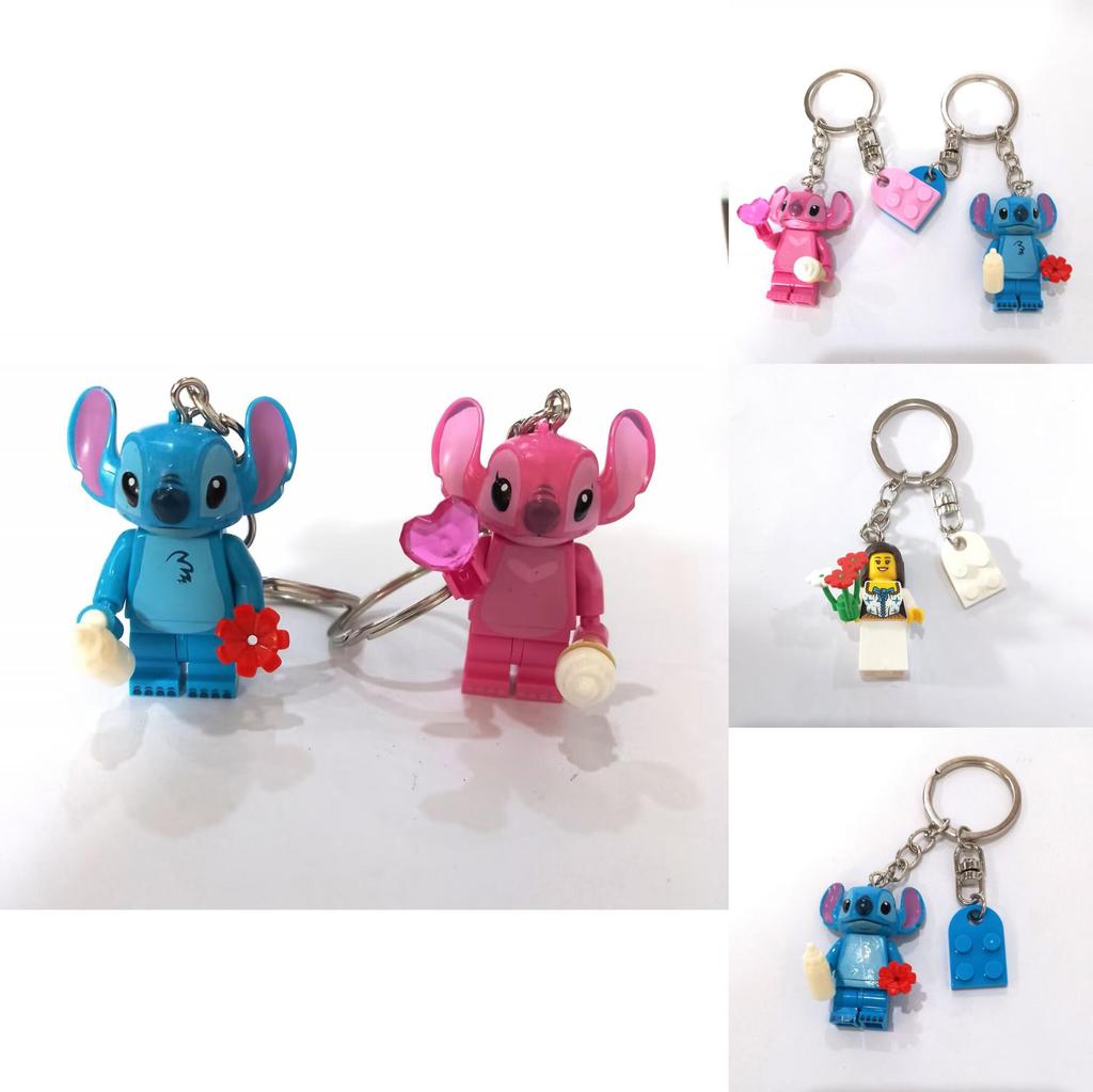 Stitch Plastic Block Keychain Diy Kit For Children And Couples Gift Collectible Accessory