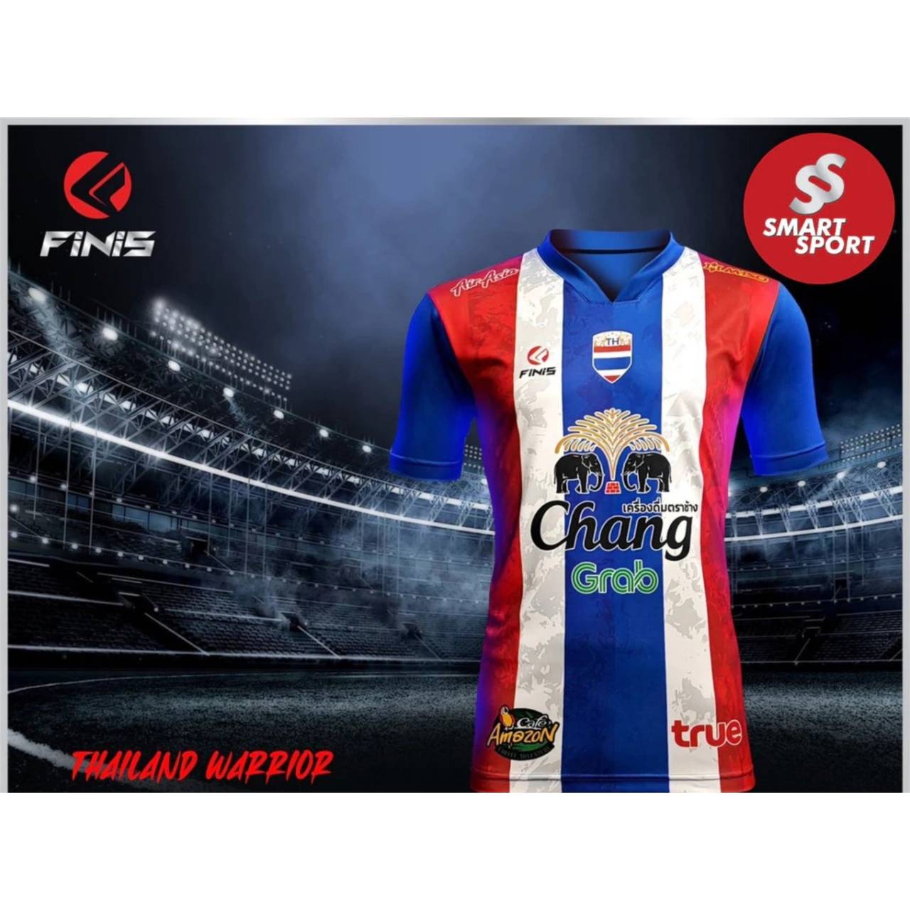 

Футболка сборной Таиланда по футболу SOCCER NATION TEAM JERSEY SHIRT HOME FAN Print V Neck Unisex Men Women Quick Dry Short Sleeve Uniform Elephant Logo Sport L