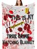 Serial Killer Gift Cozy Throw Blanket For True Crime Fans Perfect For Watching Documentaries Unique Present For Him Or Her