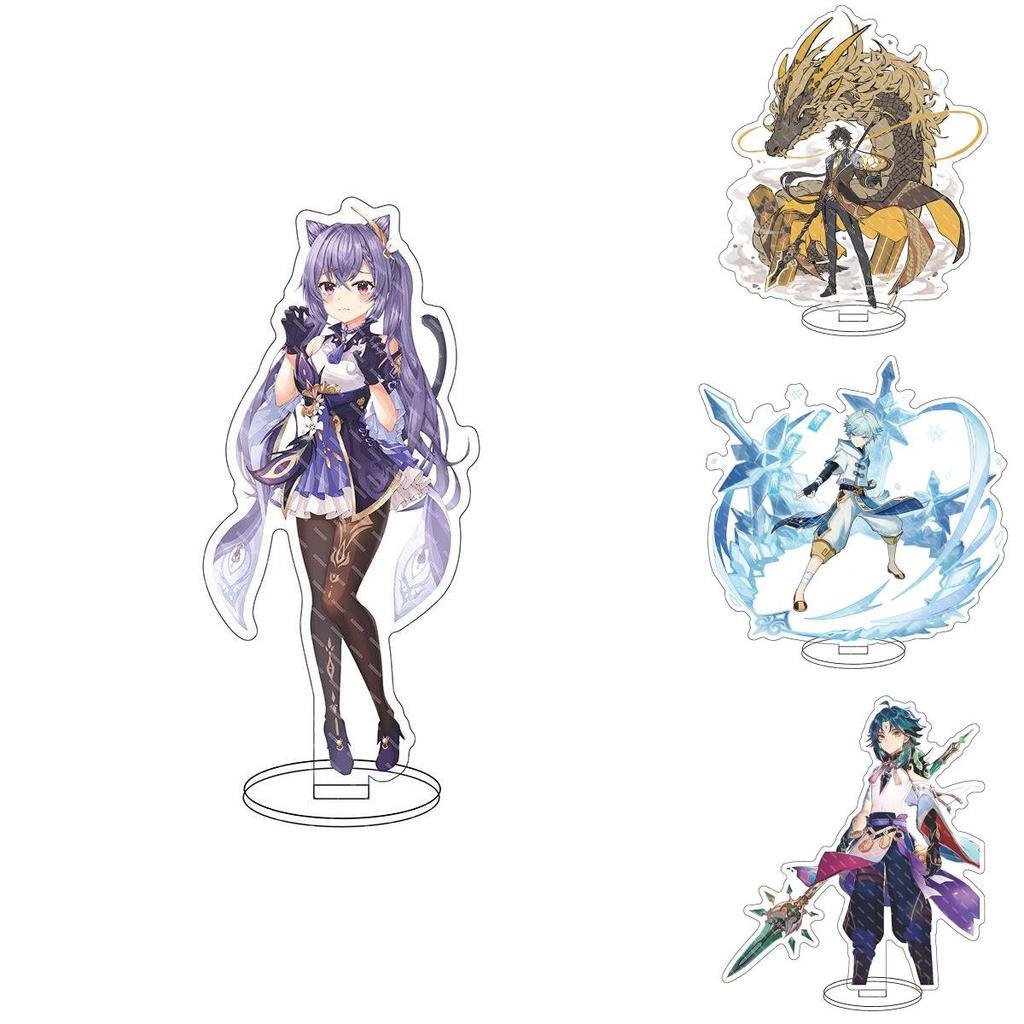 Exquisite Genshin Impact Barbatos Keqing Barbara Acrylic Figure Stand For Display Decor