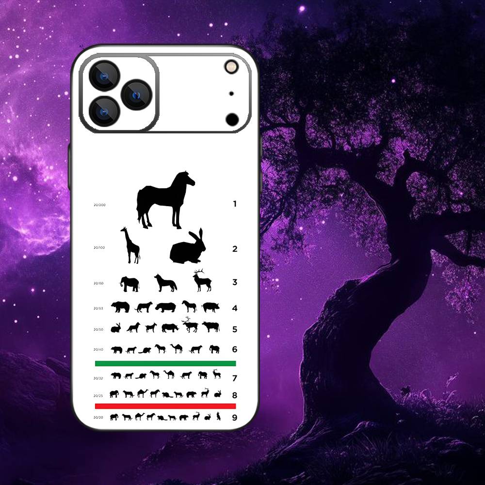 

Medical Eye Vision Chart Phone Case For iPhone 17,16,15,14,13,12,11,Pro,Max,Plus,E,Air,Mini Protective TPU Cover iPhone16plus