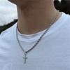 Simple Temperament Cross Pendant Necklace For Men Women Versatile Minimalist Vintage Necklaces Jewelry Accessories Gifts