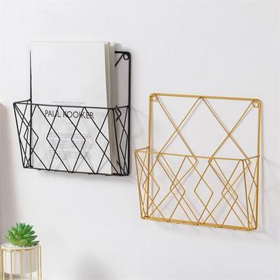 Metal Magazine Holder Multi-purpose Wall Mounted Magazine Organizer Simple Large Capacity Sundires Storage Box