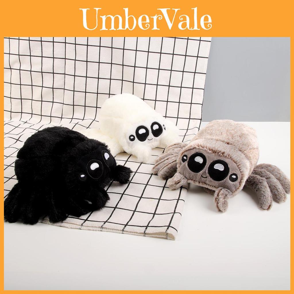 Soft Cuddly Black White Spider Plush Doll Ideal For Gifts Collectibles