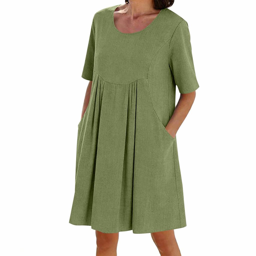 Modisches, lässiges Damenkleid in verschiedenen Farben