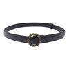 Stylish Vintage Round Buckle Pu Belt For Women Simple Chic Casual Look In Black And Brown