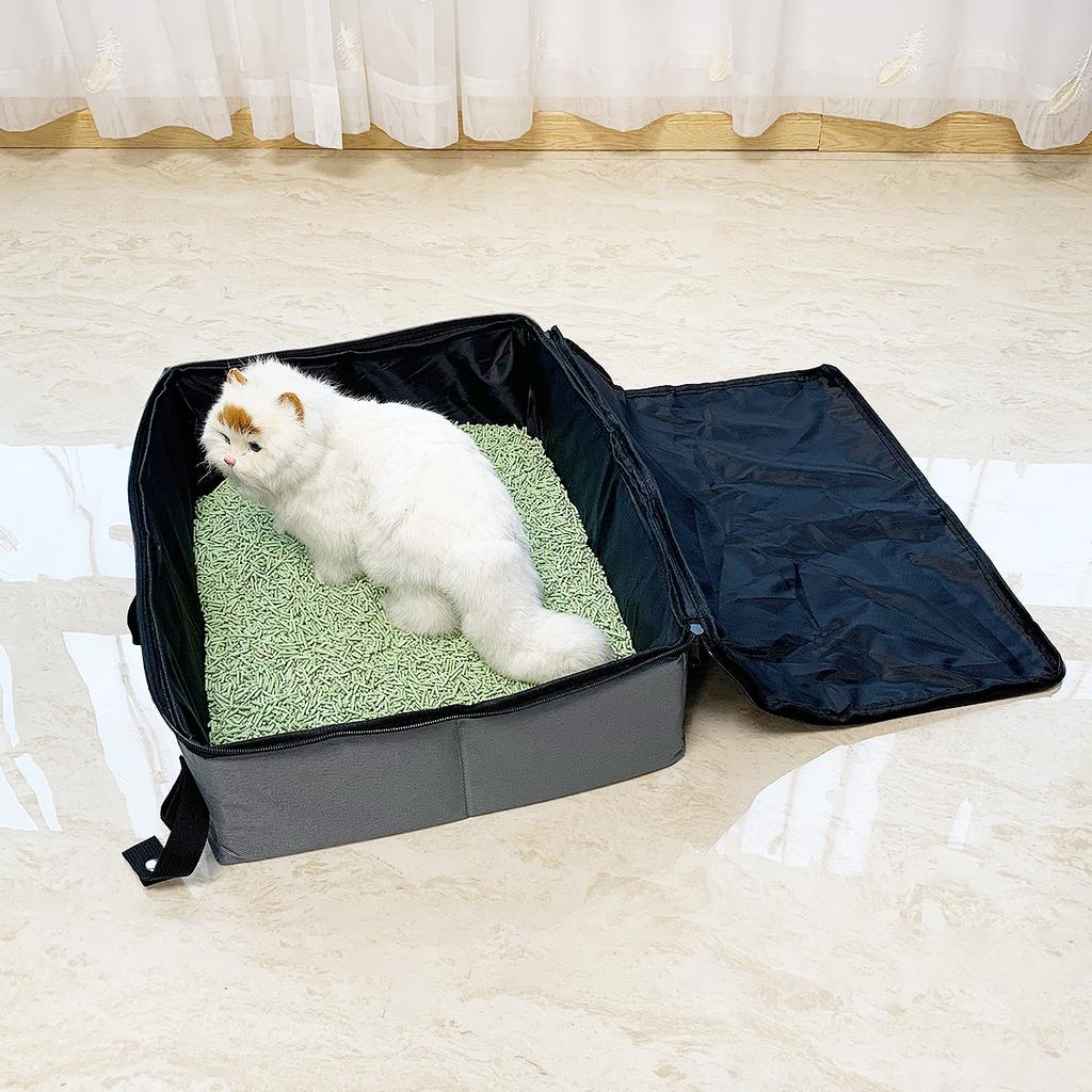 KatzentoiletteFaltbare KatzentoiletteKatzen reisen im AutoKatzentoiletteFaltbare wasserdichte AuskleidungGriffig und rutschfest