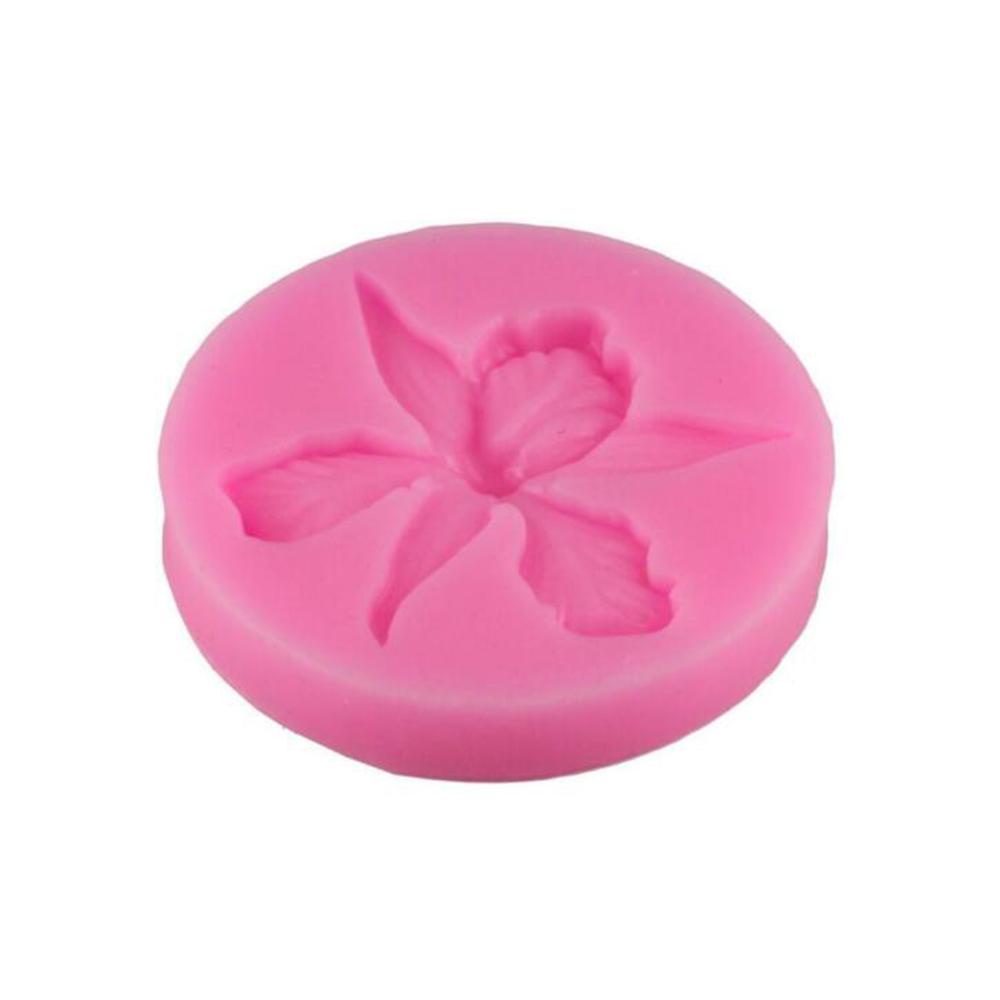 Silicone Mold 3D Orchid Flower Shape Embossing Fondant Cake Decorating Tools
