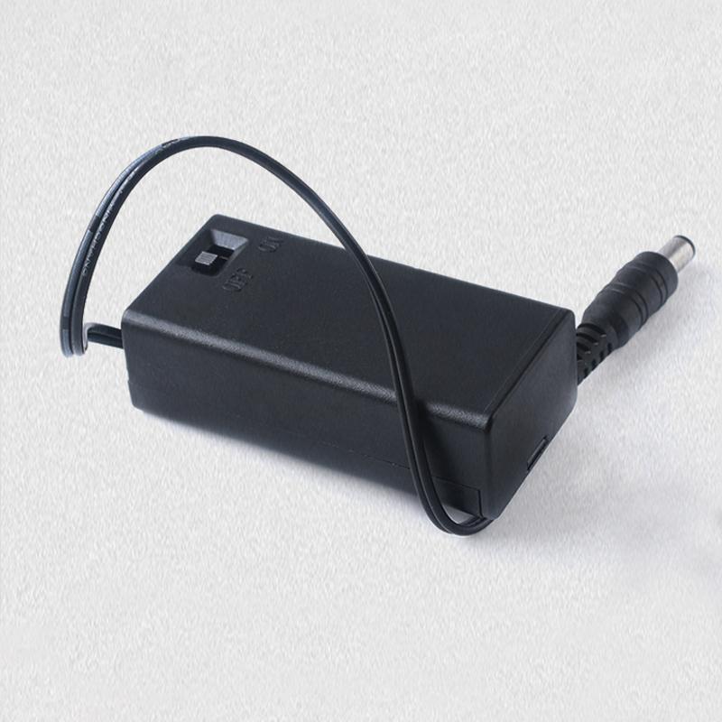 1PC 9V Battery Holder With Dc5.5 * 2.1mm Plug With Lead Cover And On/Off Switch Cable And Dc Head 9V Diy Battery Box