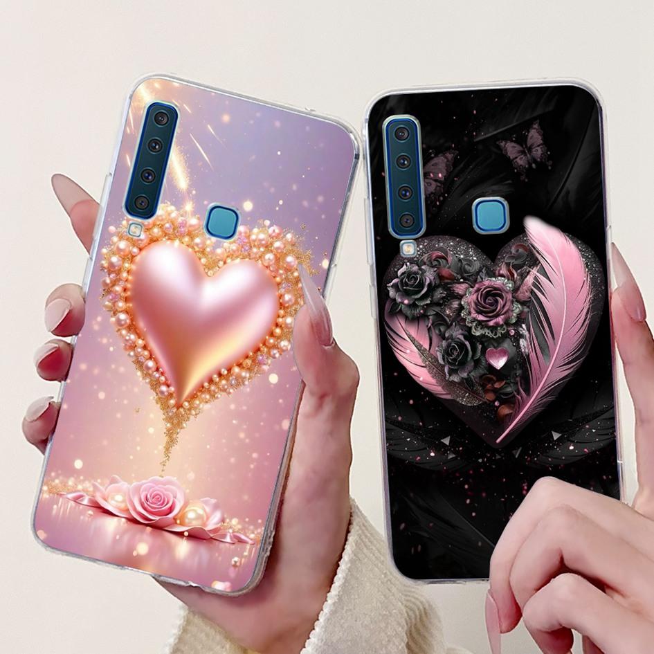 For Samsung Galaxy A7 A9 2018 Case New Fashion Flower Marble Soft Silicone Clear Phone Cover For Samsung A9 2018 SM-A920F Bumper
