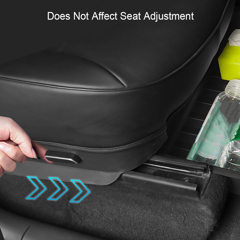 For Tesla Model Y 2024 Under Seat Storage Box TPE White Underseat Organizer Drawer with Cover Garbage Bin Interior Accessories