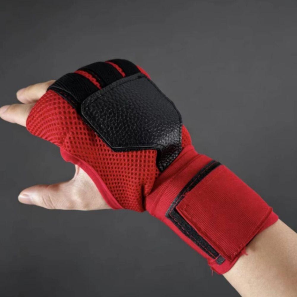 Quick Strap Boxing Gloves Half Finger Boxing Training Gloves Workout Muay Thai Gloves Fitness