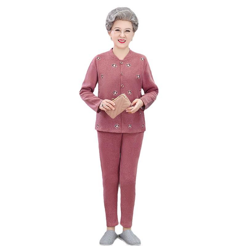 Women's Thermal Fleece-Lined Winter Pajama Set - Cardigan & Pants