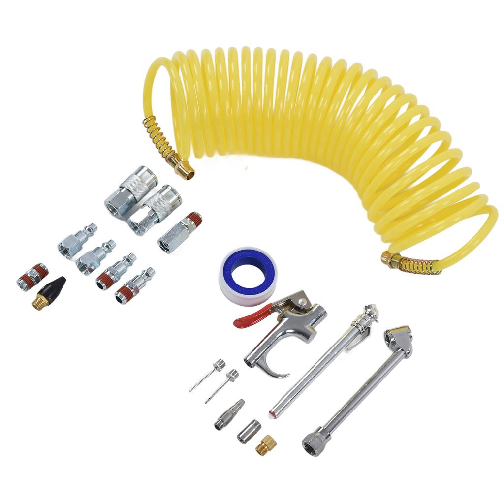 Luftkompressor Reifenschlauch-Kit 14in NPT Industrieller Anschluss Schnellkupplungen Ausblaspistolen-Set
