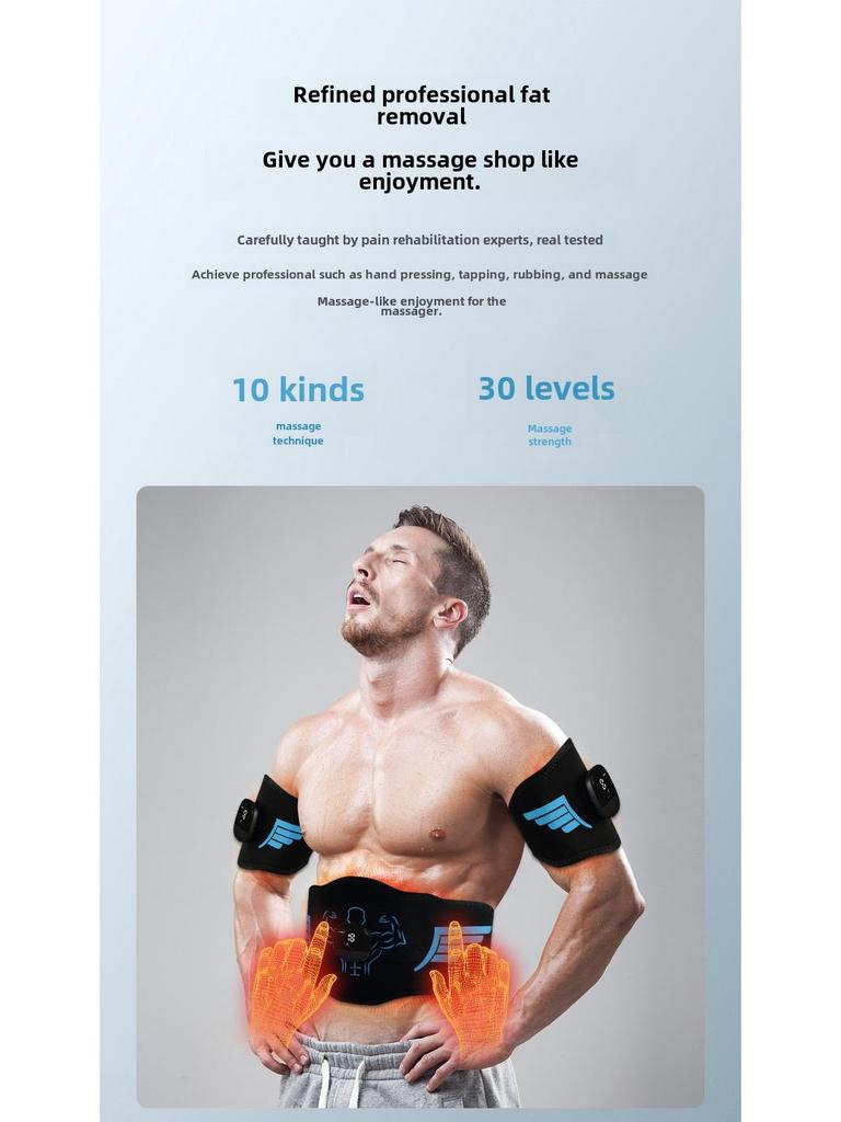 EMS Abdominal Muscle Metal Sheet Belt - Fitness & Fat Burning Exercise Device