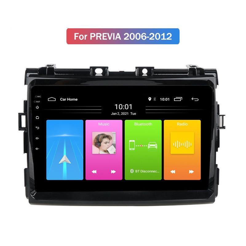 2 Din Car Radio 9'' Face Frame For Toyota Previa 2006 2012 Center Control Dashboard Fascia Stereo Panel Dash Kit