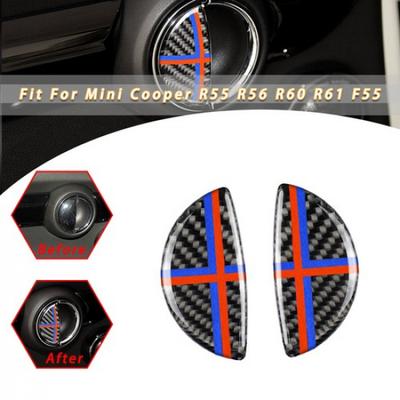 Capa de Maçaneta de Porta de Carro em Fibra de Carbono para Mini Cooper R55 R56 R60 R61 F55