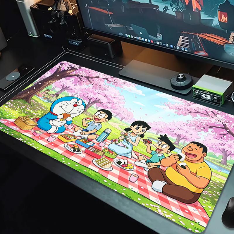 Doremon Friends Color Mouse Pad Large Gaming Table Cushion Non-slip Laptop Tablet Big Mousepad XXL Mat Mini PC Playmat With Lock edge