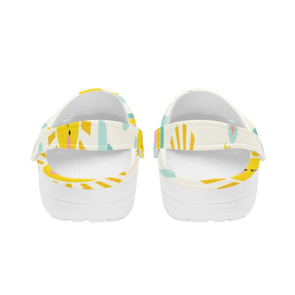 Allover Printed EVA Casual Clogs Men Women Soft Sole Easy Clean Lightweight Slip On Sandals Slippers Summer Daily Leisure Shoes