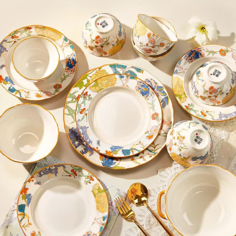 Elegant Ink Ceramic Dinnerware Gift Set