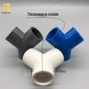 PVC Y-Type Elbow Tee 45° Three-Way Connector for Water Pipes (20-75mm)