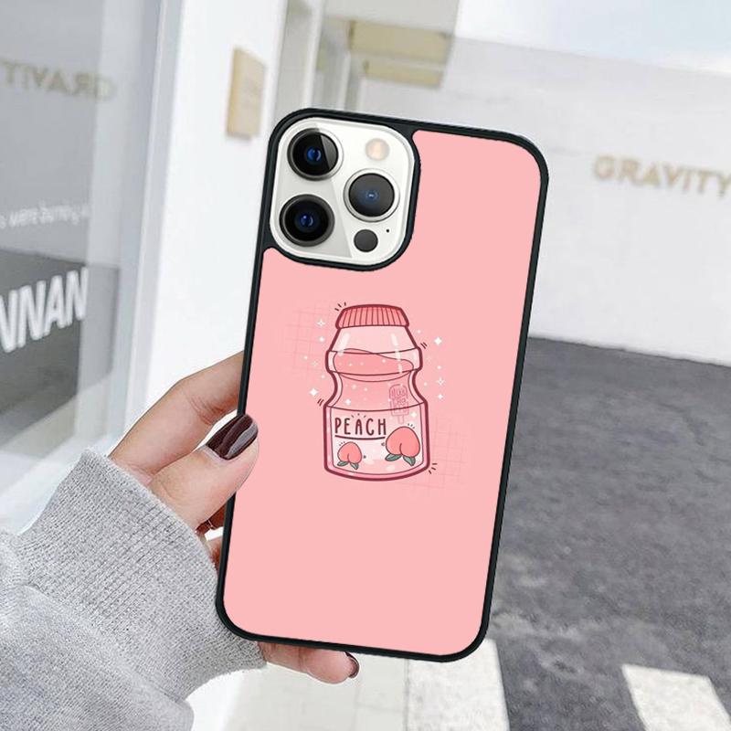 Cute Cartoon Japan Milk Couple Phone Case For iPhone 17 Air 15 16 Cover  11 13 14 Pro Max 12 Plus Max Fundas